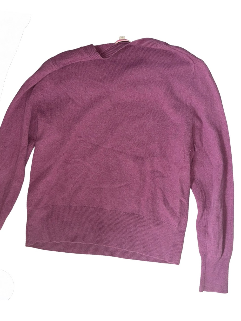J.Crew 100% Cashmere Crewneck Sweater Plum Purple Size M - Picture 3 of 7